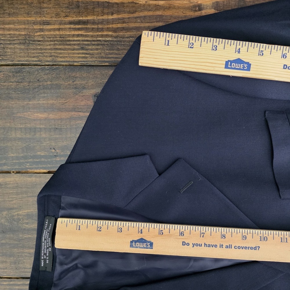 Jones New York Men's Sport Coat Blazer Three Button Navy Wool Blend Blend Sz 44L - Picture 4 of 15